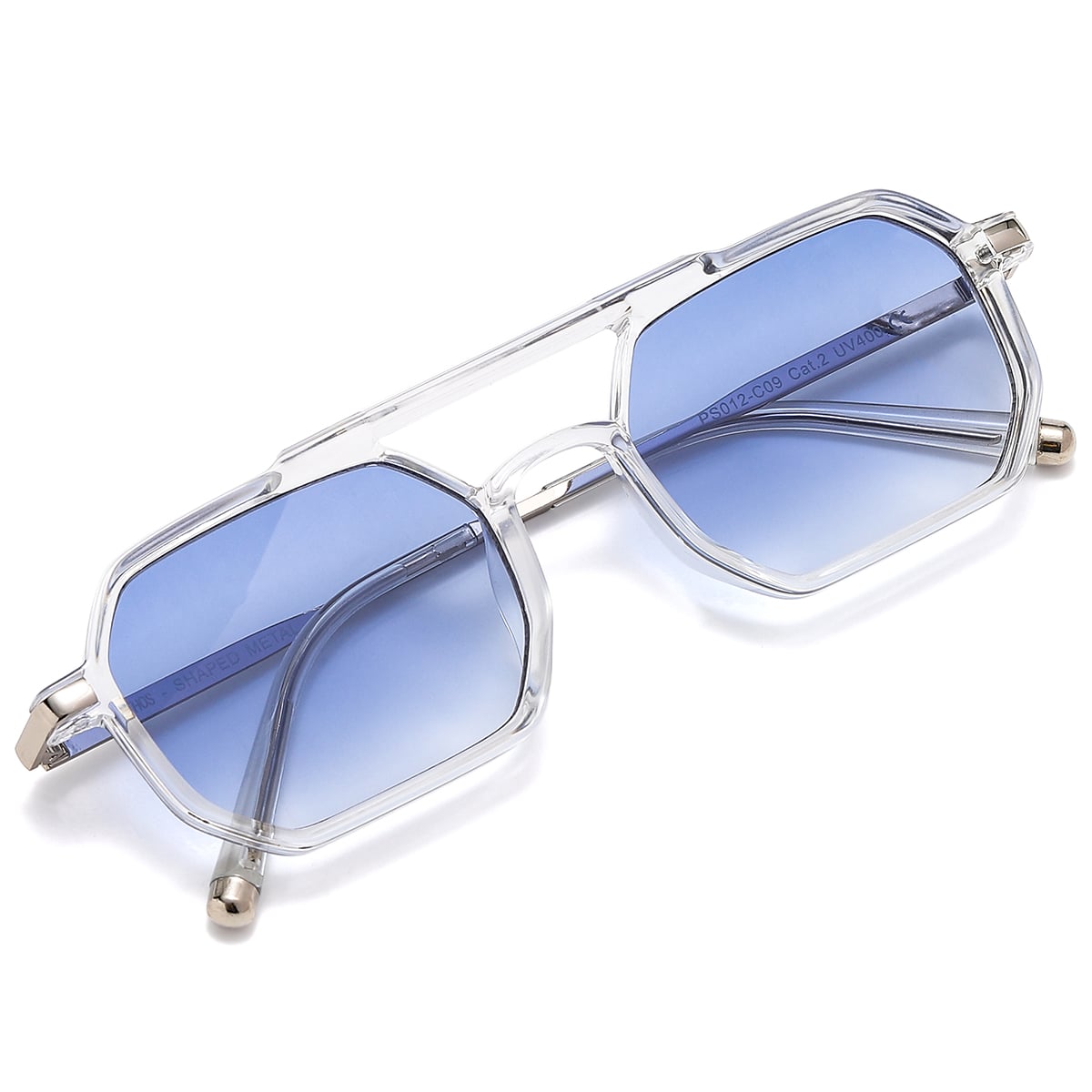 Shaped Metal / Transparent Blue Fumè